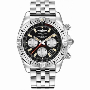 Breitling Chronomat 44 Black Chronograph Stainless Steel Automatic Men's AB01154G-BD13SS