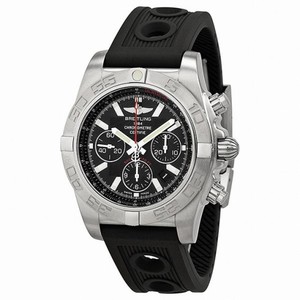 Breitling Chronomat 44 Black Rubber Black Dial Men's Watch AB011010-BB08BKOR