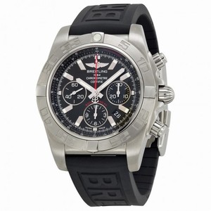 Breitling Chronomat 44 Flying Fish Chronograph Automatic Black Dial Black Rubber Men's Watch AB011010-BB08BKPD3