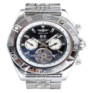 Breitling Chronomat B01 AB011011/C788 Blue Dial Round Silver Stainless Steel Strap Watch