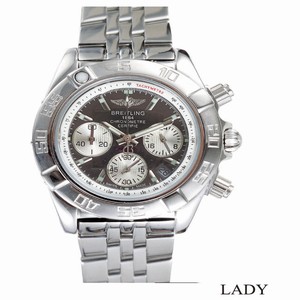 Breitling Chronomat B01 AB011011/M524 coffee Dial 43.5mm Silver Stainless Steel Strap Watch