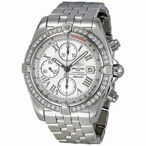 Breitling Chronomat Beige Dial Diamond Bezel Men's Watch A1335653-A653S
