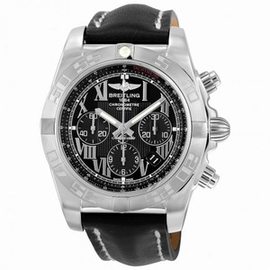 Breitling Chronomat Black Leather Men's Watch AB011011-B956BKLT