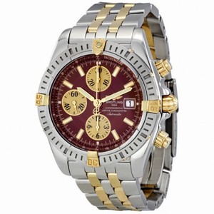 Breitling Chronomat Burgundy Dial Chronograph Steel and Gold Men's Watch B1335611-K505TT