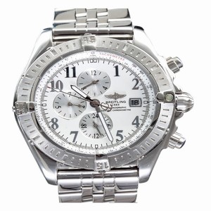 Breitling Chronomat Evolution A1335611/A573-SS Round Silver Stainless Steel Strap White Dial Watch