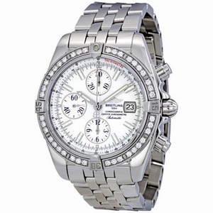 Breitling Chronomat Mother of Pearl Dial Diamond Bezel Men's Watch A1335653-A569SS