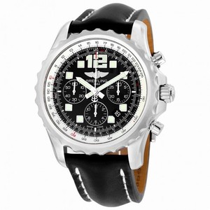 Breitling Chronospace Automatic Black Dial Black Leather Men's Watch A2336035-BA68BKLT