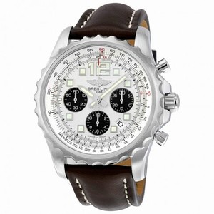 Breitling Chronospace Automatic Silver Dial Brown Leather Men's Watch A2336035-G718BRLT