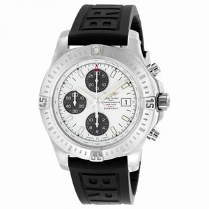 Breitling Colt Automatic Chronograph Stratus Silver Dial Black Rubber Men's Watch A1338811-G804BKPD3