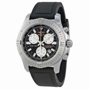 Breitling Colt Chronograph Black Dial Black Rubber Men's Watch A7338811-BD43