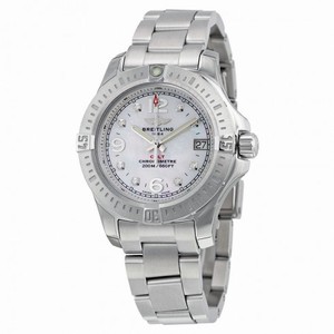 Breitling Colt Lady Quartz Mother of Pearl Diamond Stainless Steel Watch A7738811-A769SS
