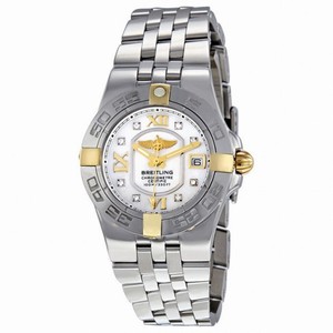 Breitling Galactic 30 Mother Of Pearl Diamond Dial Ladies Watch B1340L2-A680SS