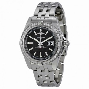 Breitling Galactic 41 Diamond Automatic Black Dial Men's Watch A49350LA-BA07