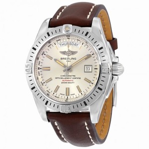 Breitling Galactic 44 Brown Leather Men's Watch A45320B9-G797BRLT