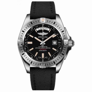Breitling Galactic Black Dial Black Fabric Automatic Men's Watch A45320B9-BD42BKFS
