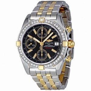 Breitling Galactic Chronograph Black Dial Diamond Bezel Automatic Men's Watch B13358LA-B974TT