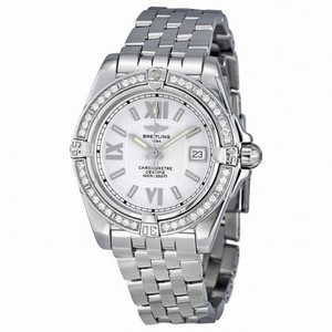 Breitling Galactic Silver Dial Diamond Ladies Watch A7135653-G649SS