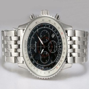 Breitling Montbrillant Steel Mens Round Quartz Chronograph Watch