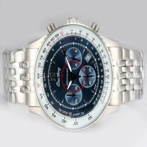 Breitling Montbrillant Steel Round Quartz Chronograph Mens Watch