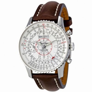 Breitling Montbrilliant Datora Silver Dial Automatic Men's Watch A2133012-G518BRLT