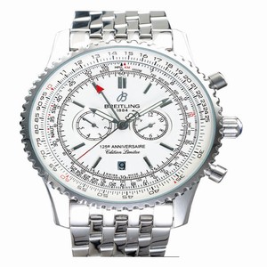 Breitling Navitimer 125e Anniversaire Steel Round Mens Silver Stainless Steel Strap Watch