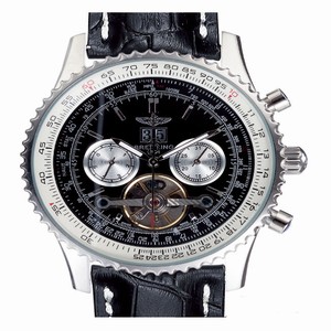 Breitling Navitimer A2432212/B726 Black Crocodile Leather Strap Black Dial 43.7mm Watch