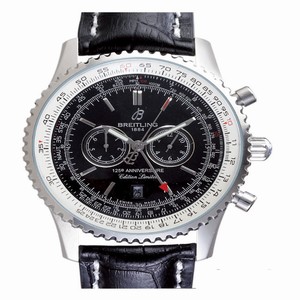 Breitling Navitimer A26322 Black Crocodile Leather Strap Round Mens Watch