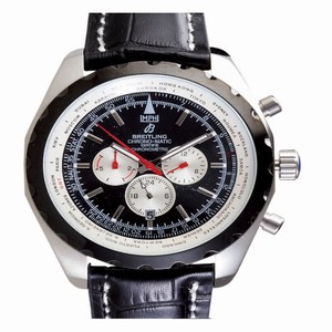 Breitling Navitimer Chrono-Matic 49 Steel Stainless Steel Case Round Black Dial Watch