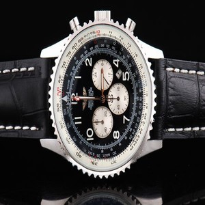 Breitling Navitimer Chronograph A13022-13 Quartz Round Black Dial Watch