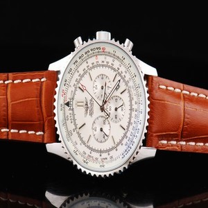 Breitling Navitimer Chronograph Steel 4 Quartz Stainless Steel Bezel Watch