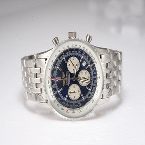 Breitling Navitimer Chronograph Steel Silver Stainless Steel Strap Mens Stainless Steel Bezel Watch