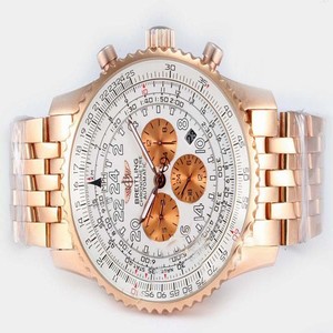 Breitling Navitimer Cosmonaute A22322 46mm Rose Gold Case Watch