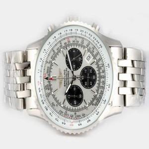 Breitling Navitimer Cosmonaute Steel Mens Round Stainless Steel Case Watch