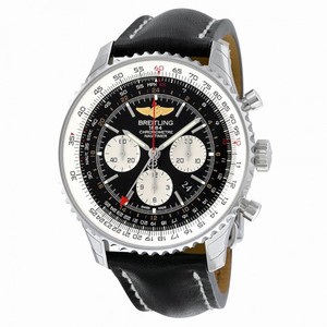 Breitling Navitimer GMT Black Dial Stainless Steel Men's Watch AB044121/BD24BKLD