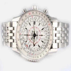 Breitling Navitimer Montbrillant Datora Steel Automatic Round White Dial Watch