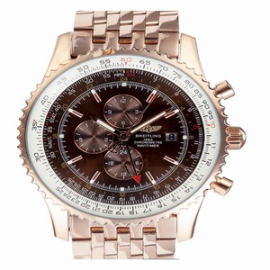 Breitling Navitimer World A 24322 Brown Dial Rose Gold Case Round Watch