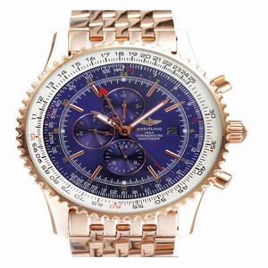 Breitling Navitimer World A 24322 Stainless Steel with Rose Gold Bezel Mens Automatic Watch