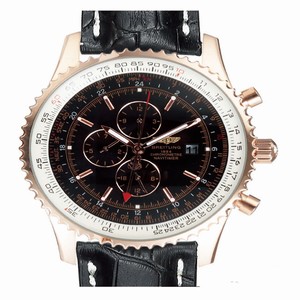 Breitling Navitimer World A24322 Mens Rose Gold Case Round Watch