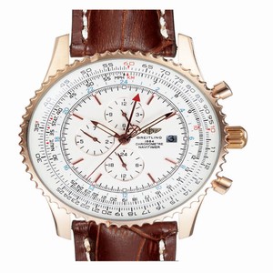 Breitling Navitimer World A24322 White Dial Stainless Steel with Rose Gold Bezel Automatic Watch