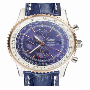 Breitling Navitimer World A2432212-C651-102X Round Blue Crocodile Leather Strap Blue Dial Watch
