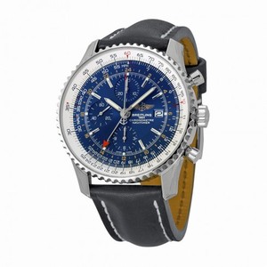Breitling Navitimer World Blue Dial Chronograph Men's Watch A2432212-C651BKLT