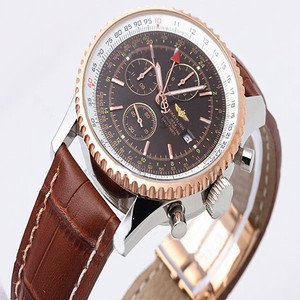 Breitling Navitimer World Pink Gold coffee Dial 46mm Automatic Watch