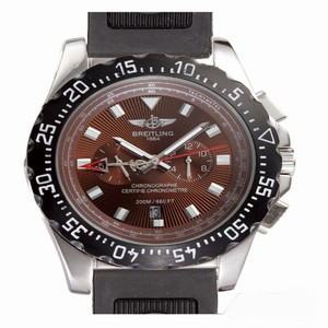 Breitling Professional Skyracer A2736423/B823-1RT Round Brown Dial Black Rubber Strap Watch