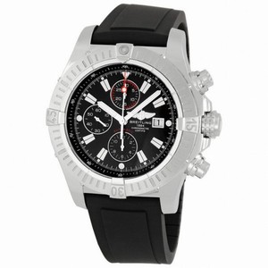 Breitling Super Avenger Black Dial Rubber Strap Men's Watch A1337011-B907BKPD