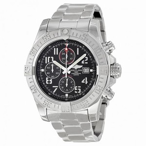 Breitling Super Avenger II Black Dial Chronograph Stainless Steel Automatic Men's Watch A1337111-BC28SS