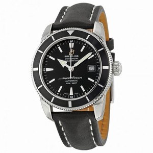 Breitling Superocean 42 Black Dial Black Leather Men's Watch A1732124-BA61BKLT