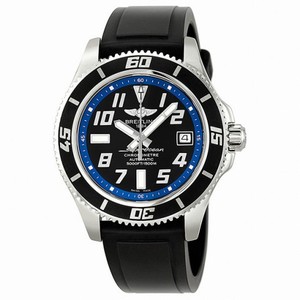 Breitling Superocean 42 Black Dial Rubber Strap Automatic Men's Watch A1736402-BA30BKPT