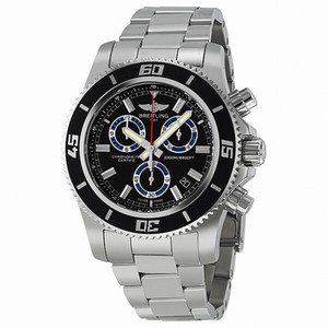 Breitling Superocean Chronograph m20000 Black Dial Stainless Steel Men's Watch A7