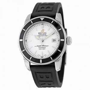Breitling Superocean Heritage 42 Automatic Silver Dial Black Rubber Men's Watch A1732124-G717BKPT3