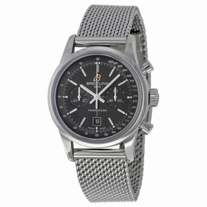 Breitling TransOcean 38 Chronograph Black Dial Stainless Steel Watch A4131012-BC06SS